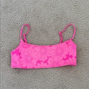 Triangl pink bikini top